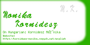 monika kornidesz business card